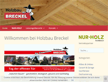 Tablet Screenshot of holzbau-breckel.de